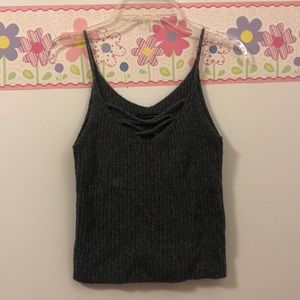 American eagle gray knit tank